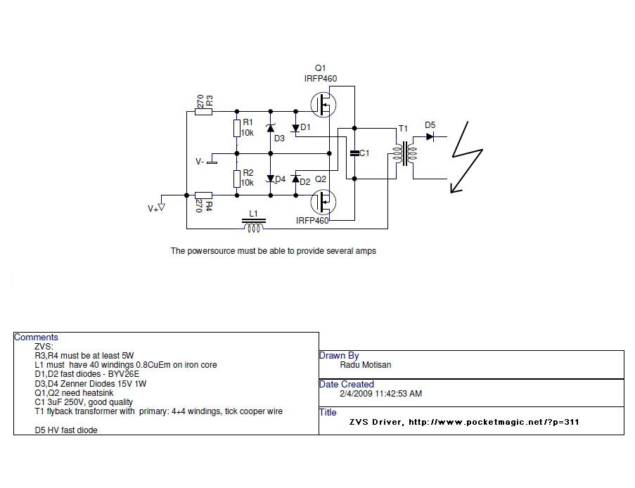 ZVS DRIVER schematics