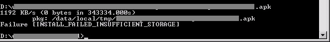 android hd2 insufficient storage