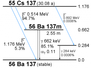 Cs137 decay products